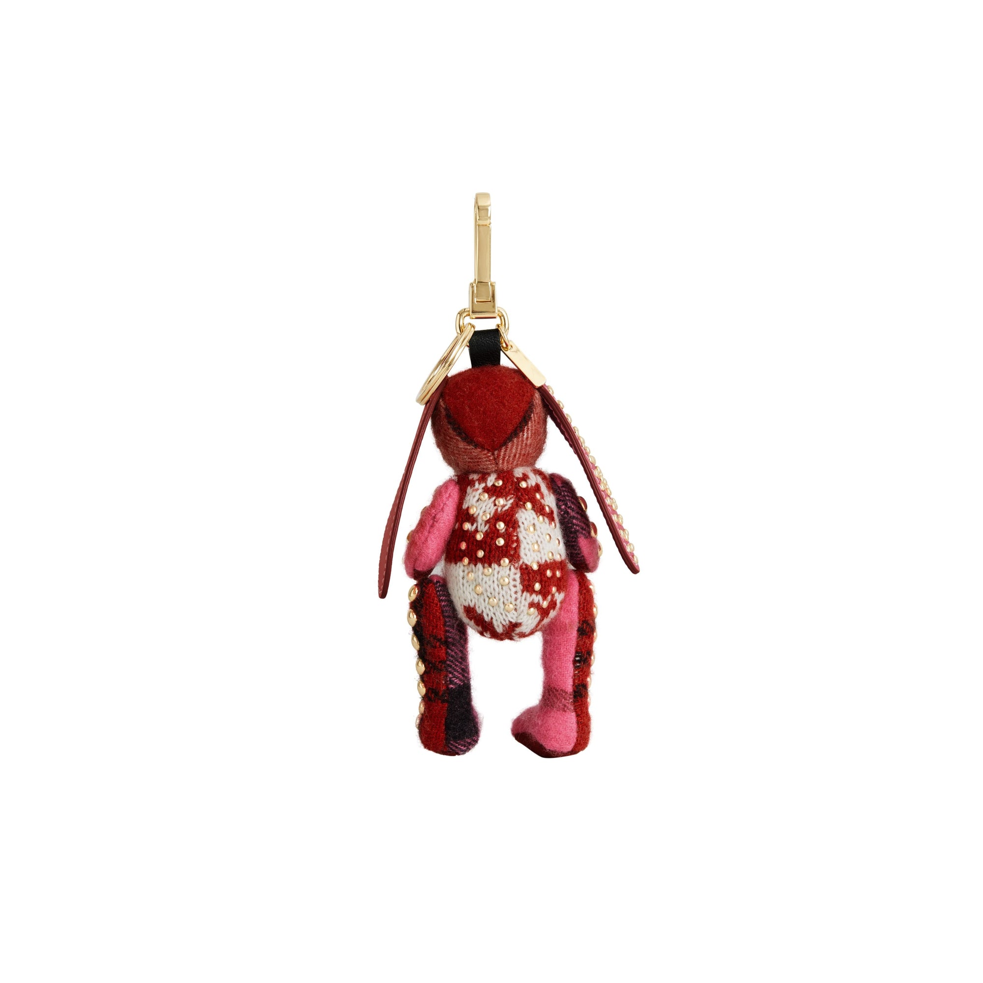 Bijou porte-clés en cachemire Sandra le Basset - Parade Red Multi