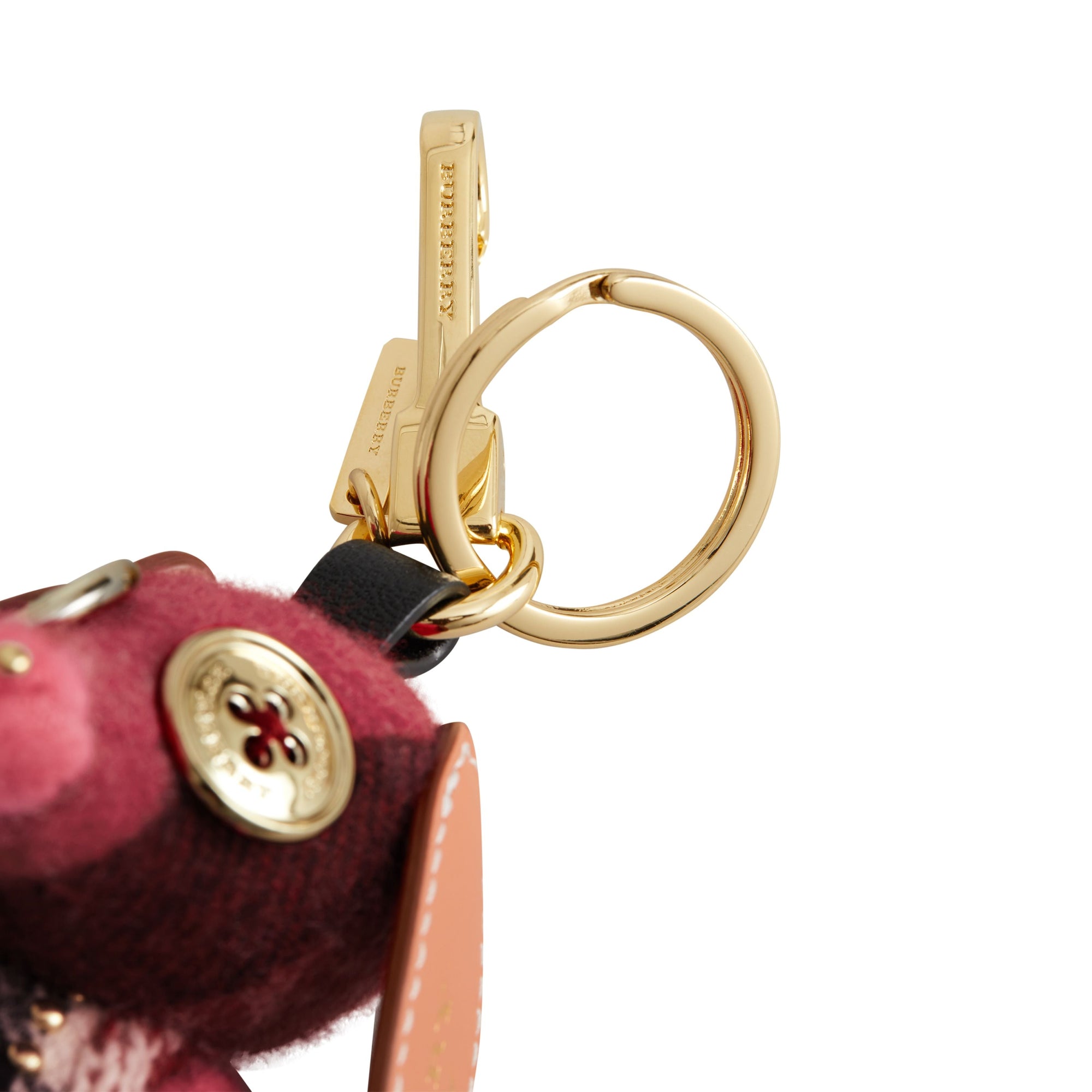 Bijou porte-clés en cachemire Sandra le Basset - Parade Red Multi