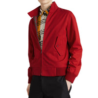 Veste Harrington de coupe slim en gabardine tropicale - Bright Red