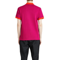 Polo en coton avec col contrastant - Plum Pink