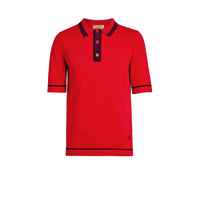 Polo en jersey de coton à bordures contrastantes - Bright Red