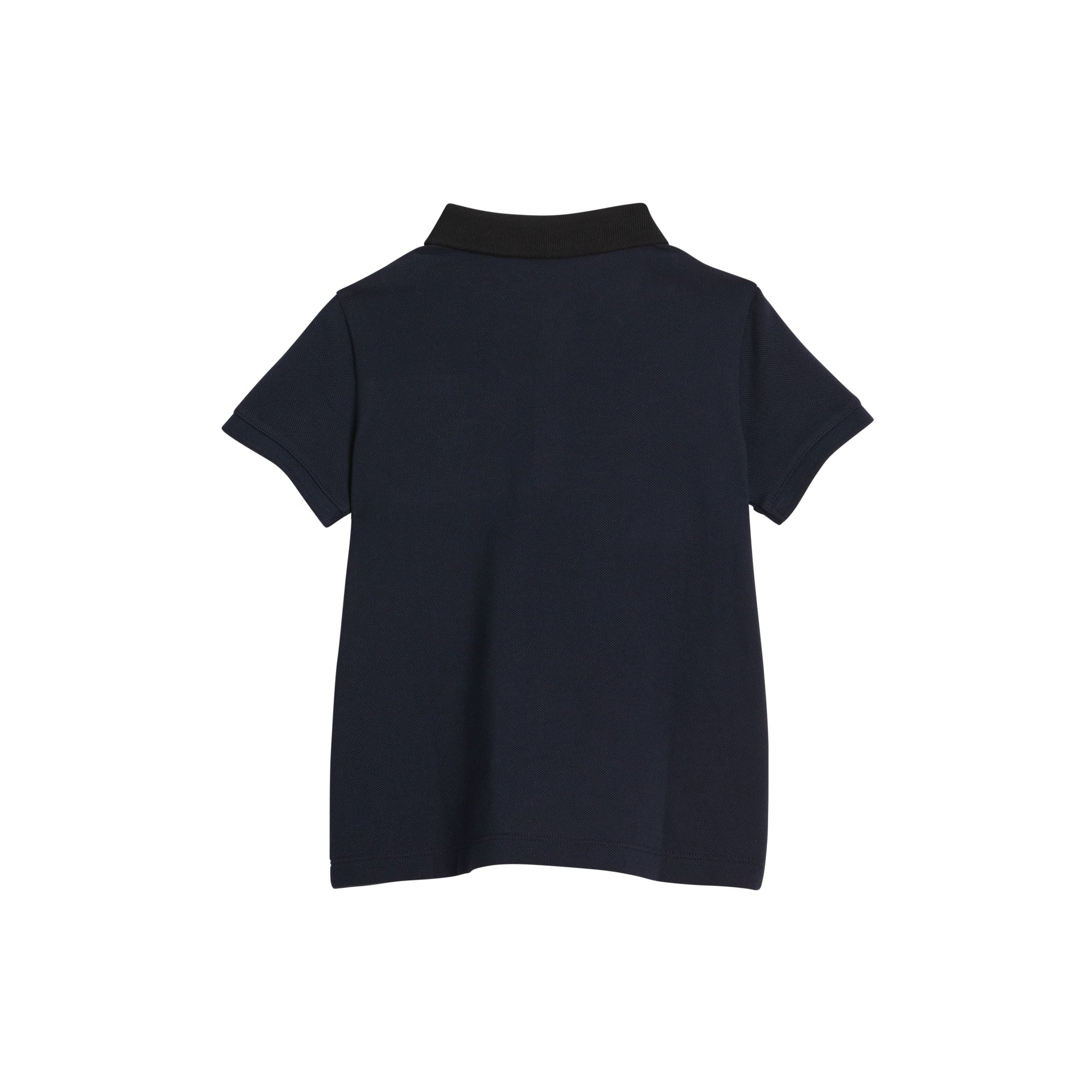 Polo en coton à empiècement Vintage check - Navy