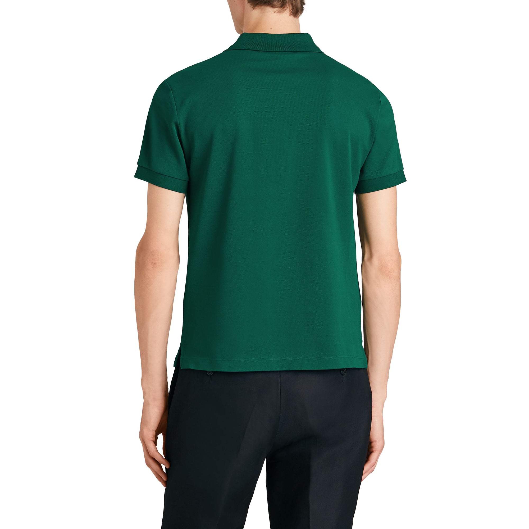 Polo en piqué de coton avec boutons peints - Opal Green