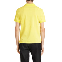 Polo en piqué de coton avec boutons peints - Vibrant Lemon