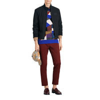 Pantalon chino slim en coton - Dark Crimson