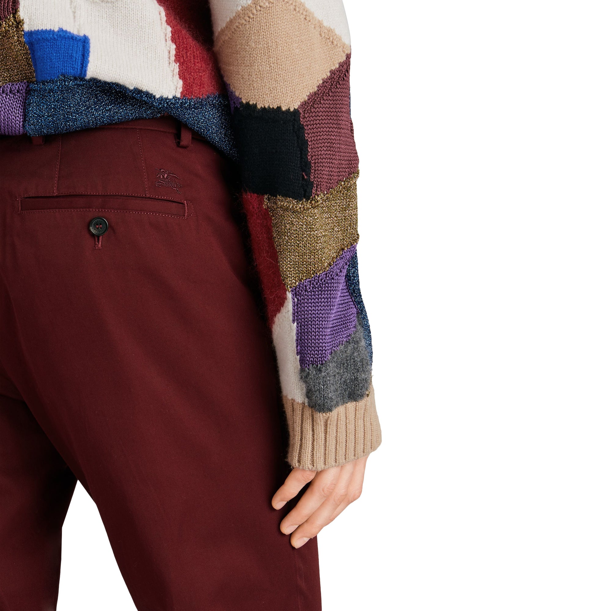 Pantalon chino slim en coton - Dark Crimson
