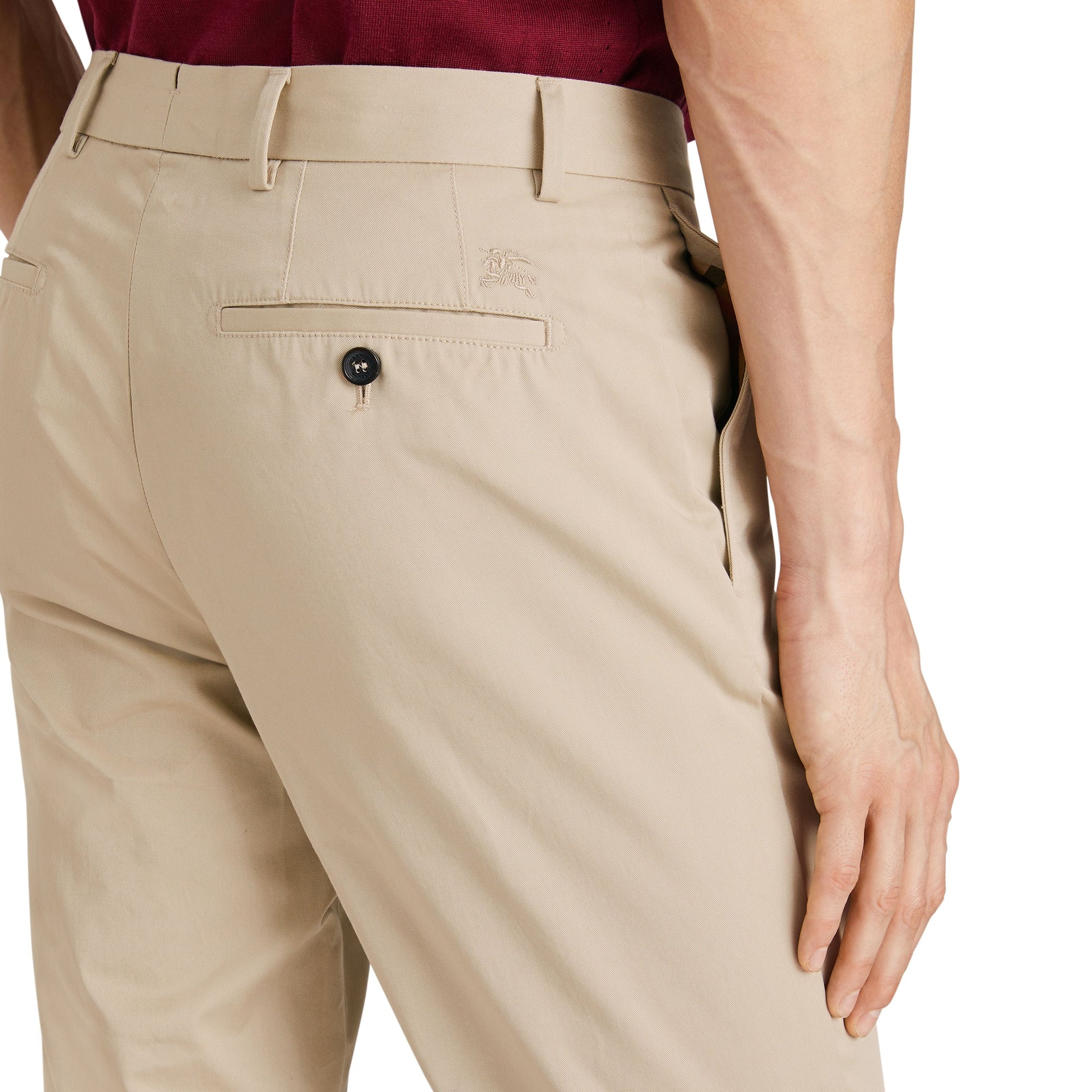 Pantalon chino slim en coton - Stone