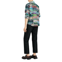 Chemise en coton à imprimé tagué - Bright Green