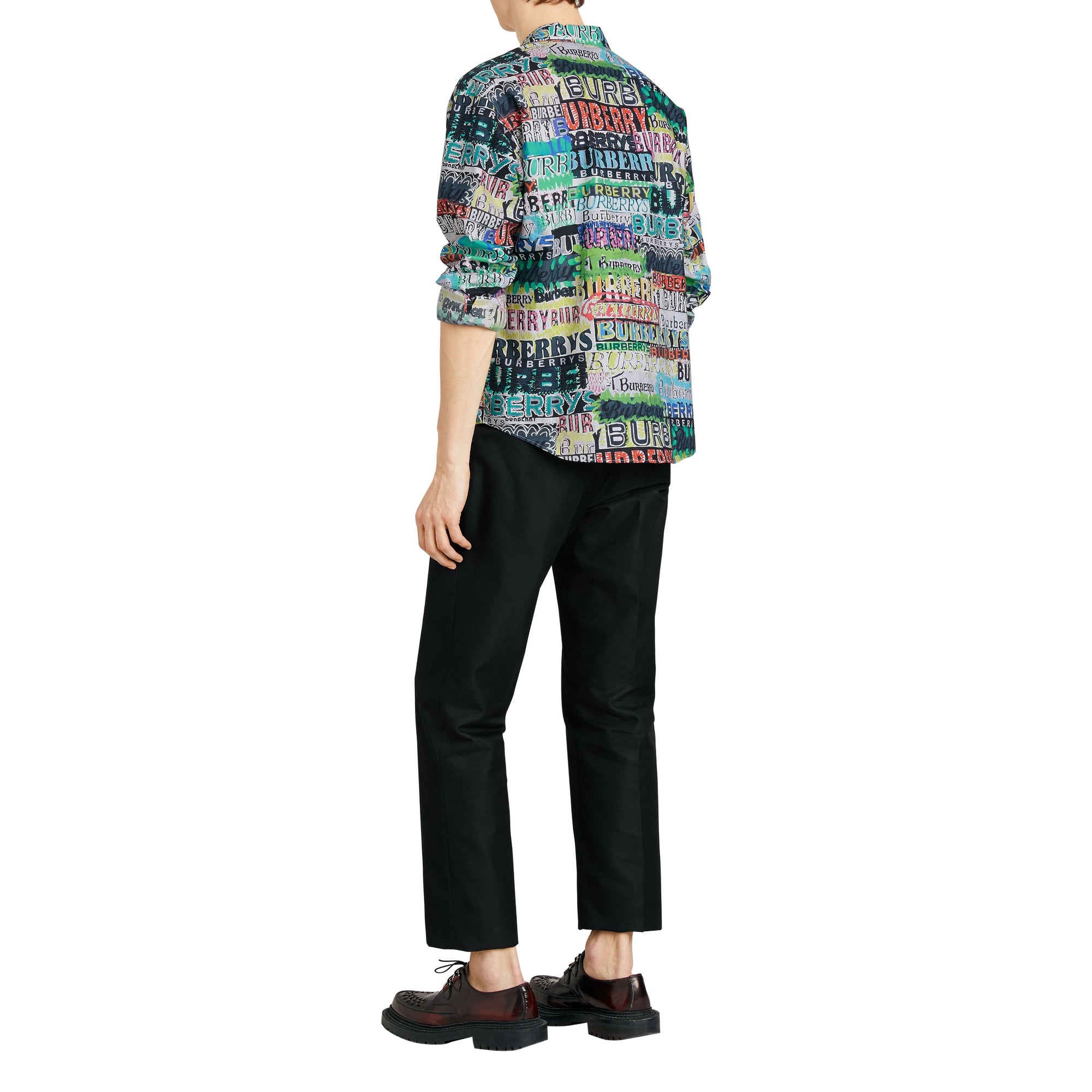 Chemise en coton à imprimé tagué - Bright Green