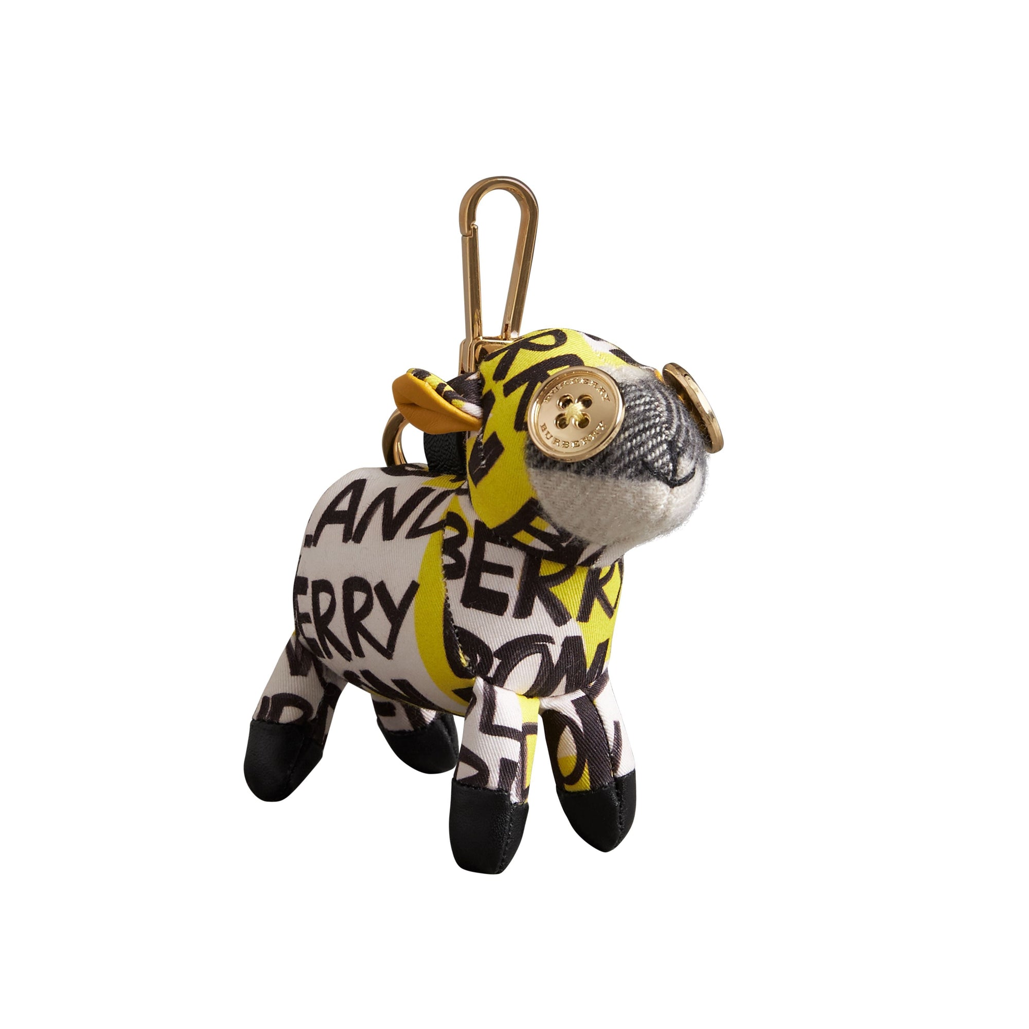 Porte-clés imprimé graffiti Wendy le Mouton en cachemire - Yellow Multi