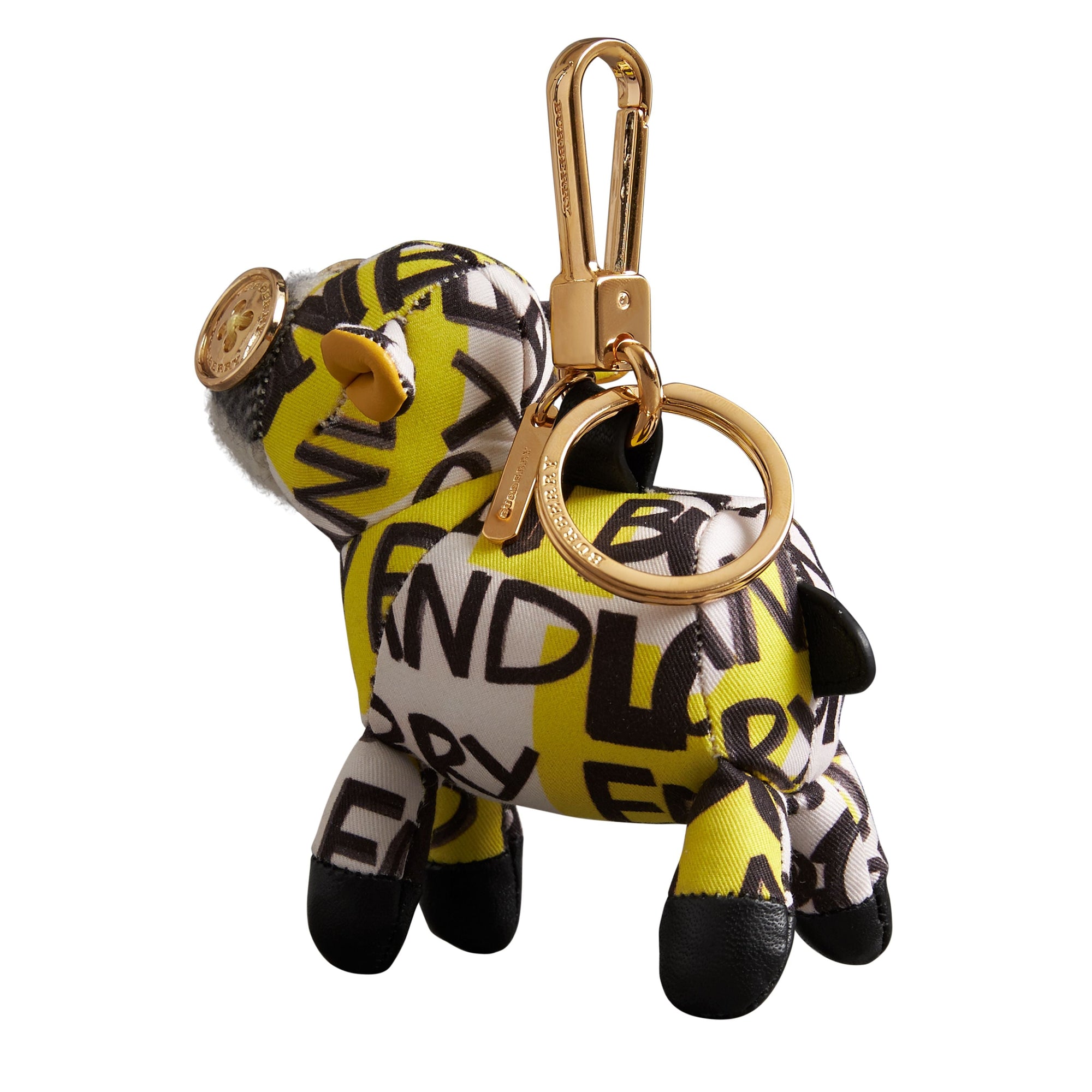 Porte-clés imprimé graffiti Wendy le Mouton en cachemire - Yellow Multi