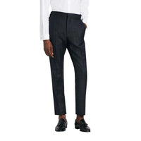 Costume de coupe Soho en sergé de laine tartan - Navy