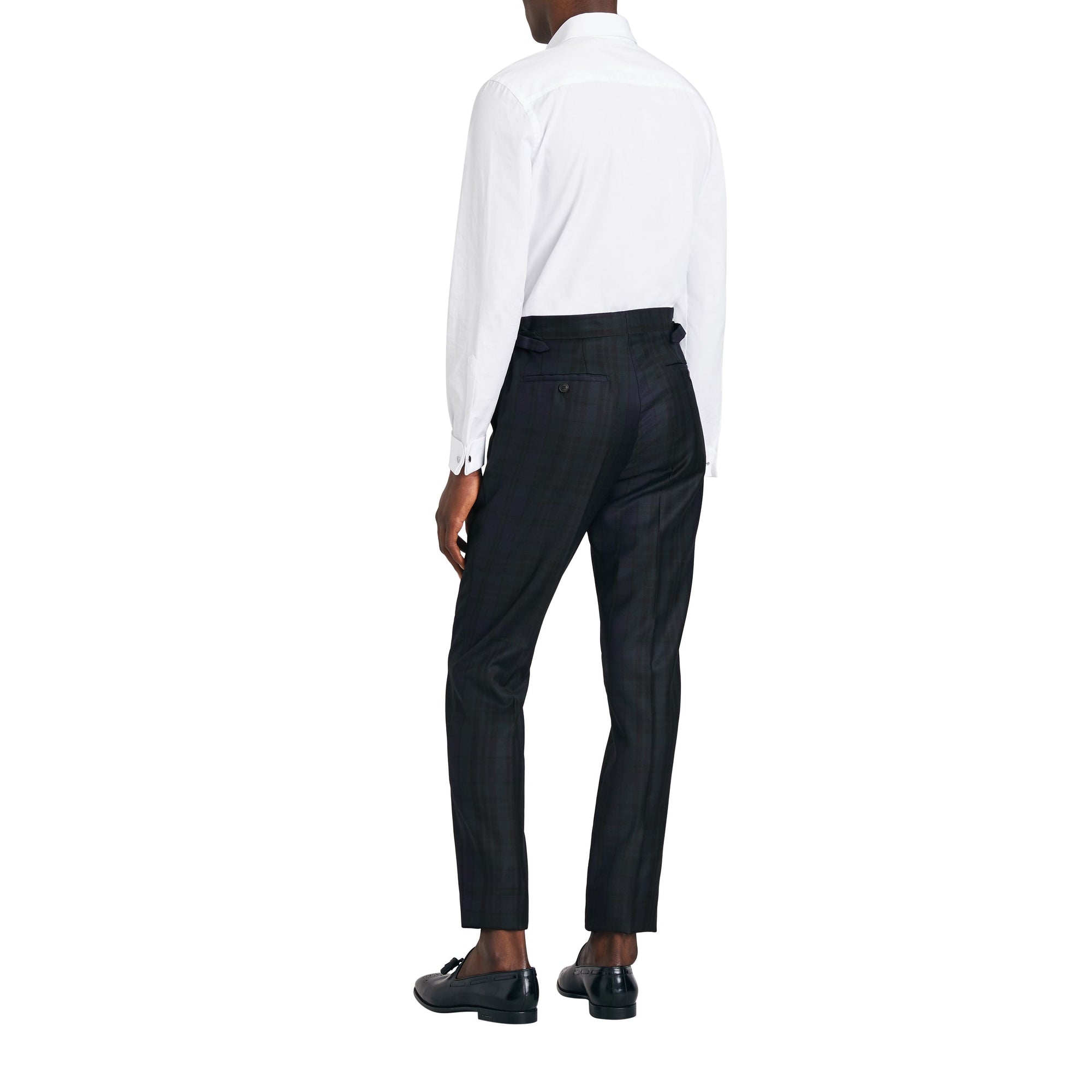 Costume de coupe Soho en sergé de laine tartan - Navy