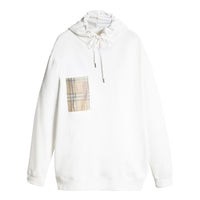 Sweat-shirt à capuche poche imprimé - White
