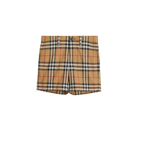 Short habillé en coton à motif Vintage check - Antique Yellow