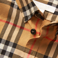 Chemise en coton Vintage check - Antique Yellow