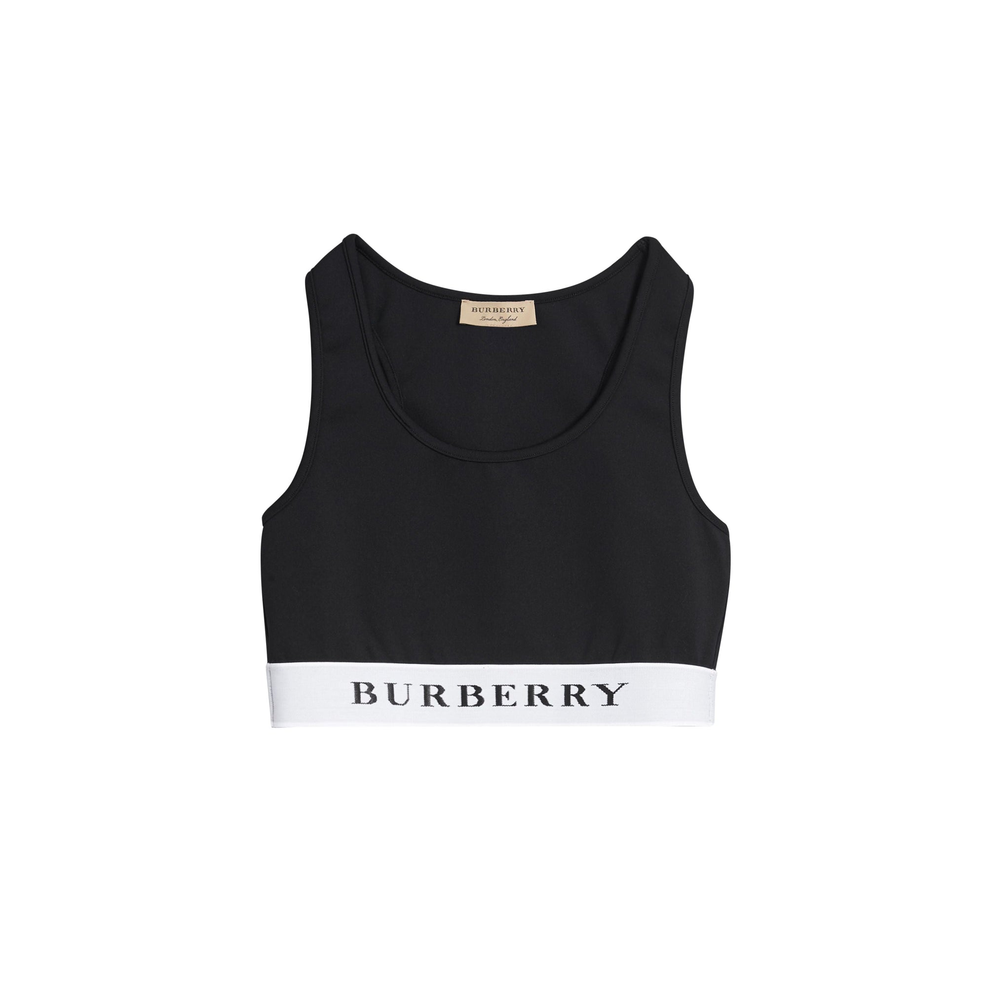 Brassière en jersey extensible avec logo - Black