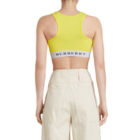 Brassière en jersey extensible avec logo - Bright Yellow