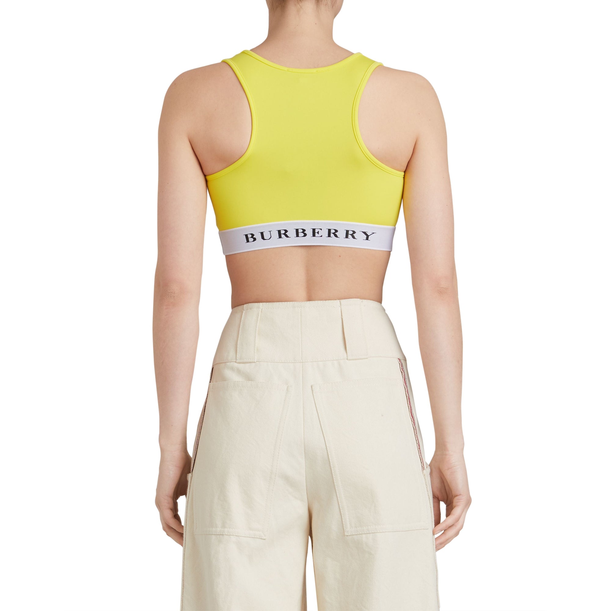 Brassière en jersey extensible avec logo - Bright Yellow