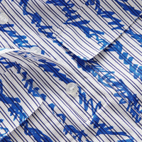 Chemise en coton à motif rayé griffonné - Bright Blue