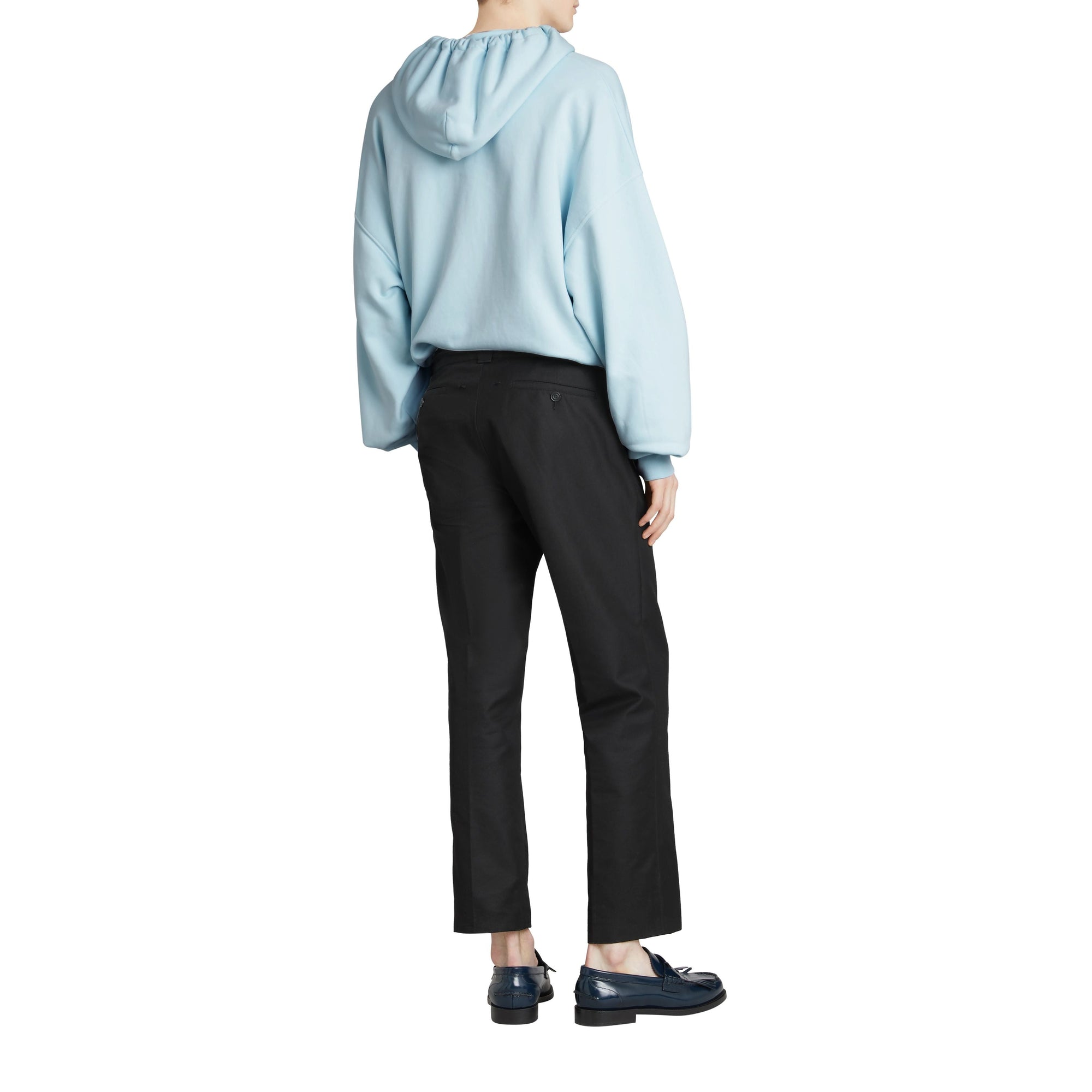 Sweat-shirt oversize à capuche brodé du logo du Cavalier - Pearl Blue