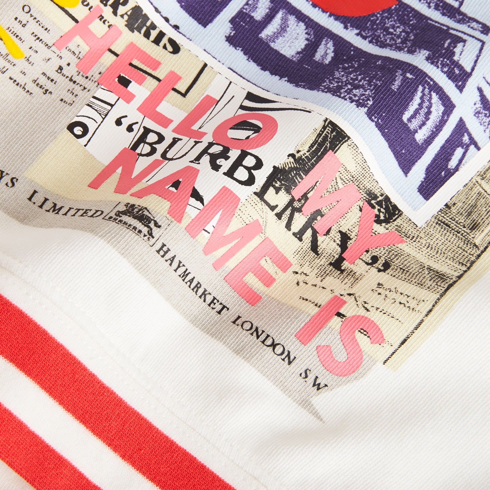 Sweat-shirt en coton à imprimé polaroïd London - Ivory