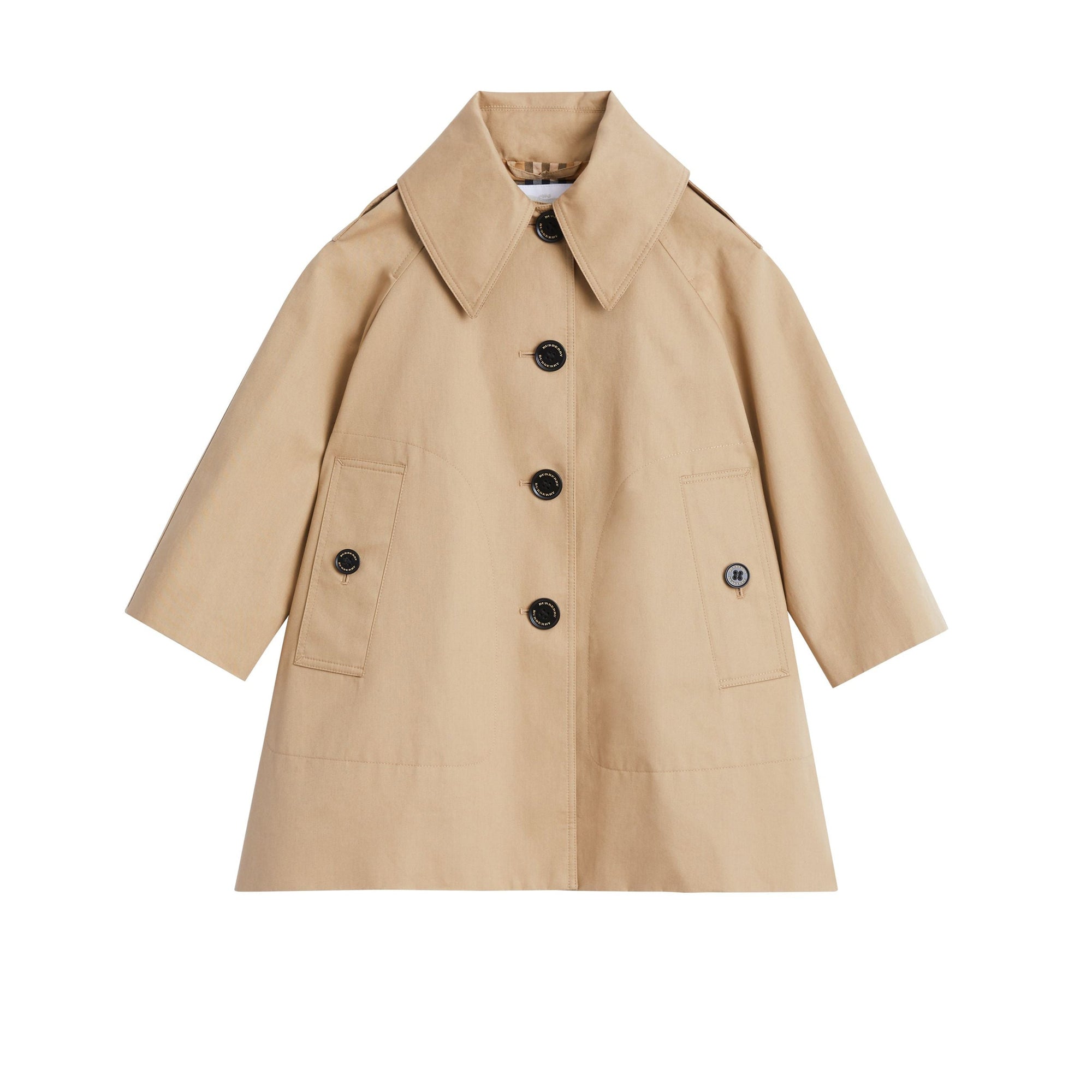 Manteau évasé avec capuche amovible - Honey