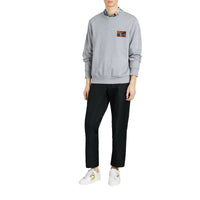 Sweat-shirt avec imprimé étiquette en graffiti - Pale Grey Melange