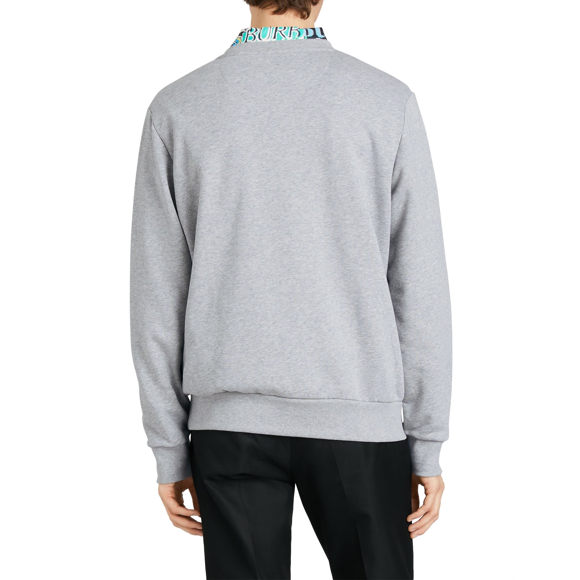Sweat-shirt avec imprimé étiquette en graffiti - Pale Grey Melange