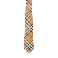 Cravate moderne en soie Vintage check - Antique Yellow