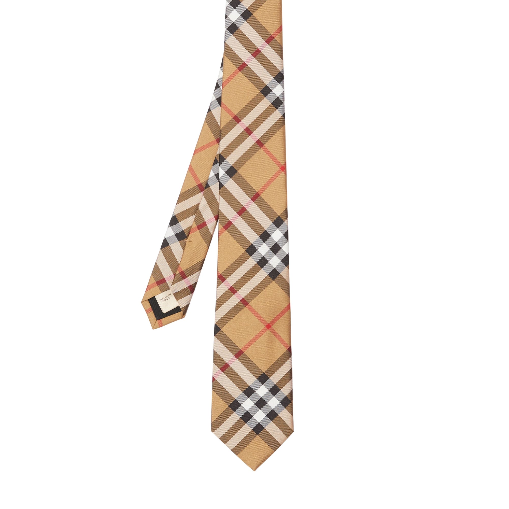 Cravate moderne en soie Vintage check - Antique Yellow