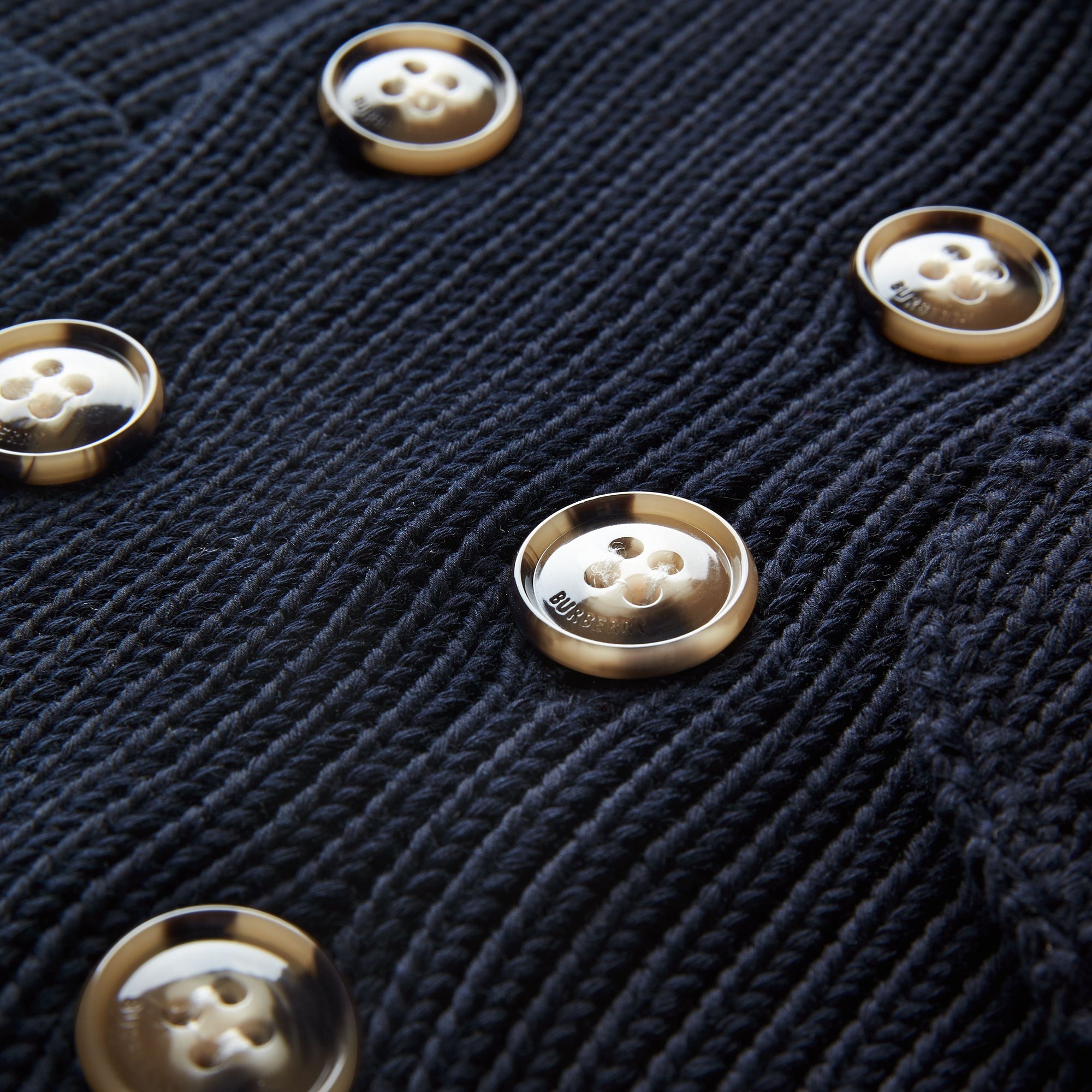 Cardigan façon caban en coton - Navy