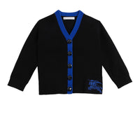 Cardigan en coton bicolore - Black