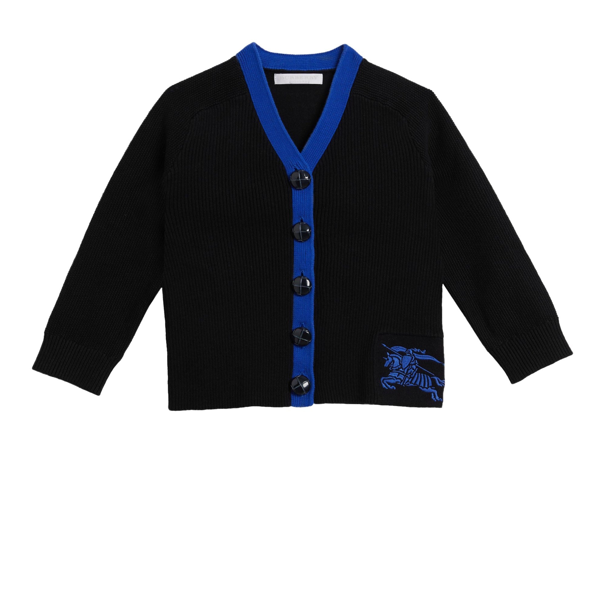 Cardigan en coton bicolore - Black