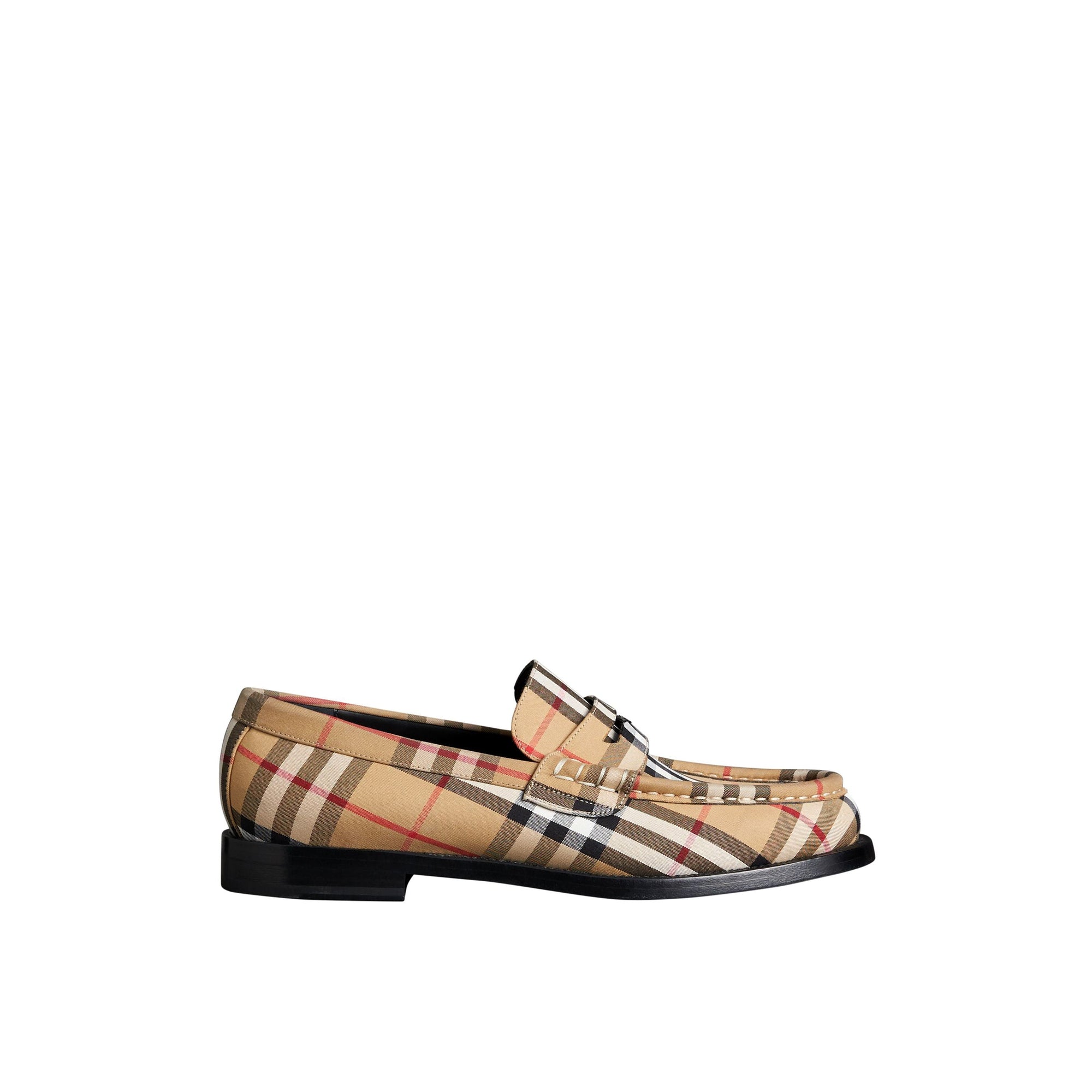 Mocassins en coton à motif Vintage check - Antique Yellow