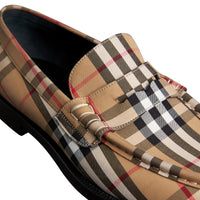 Mocassins en coton à motif Vintage check - Antique Yellow
