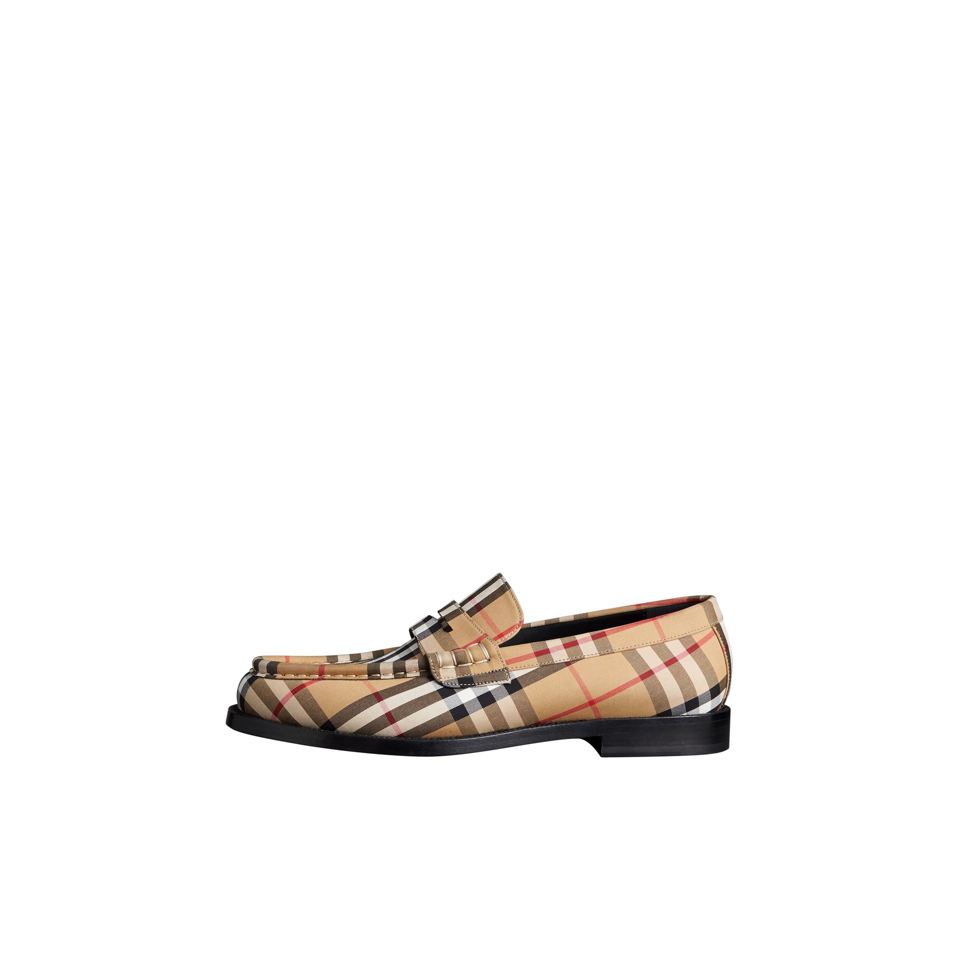 Mocassins en coton à motif Vintage check - Antique Yellow
