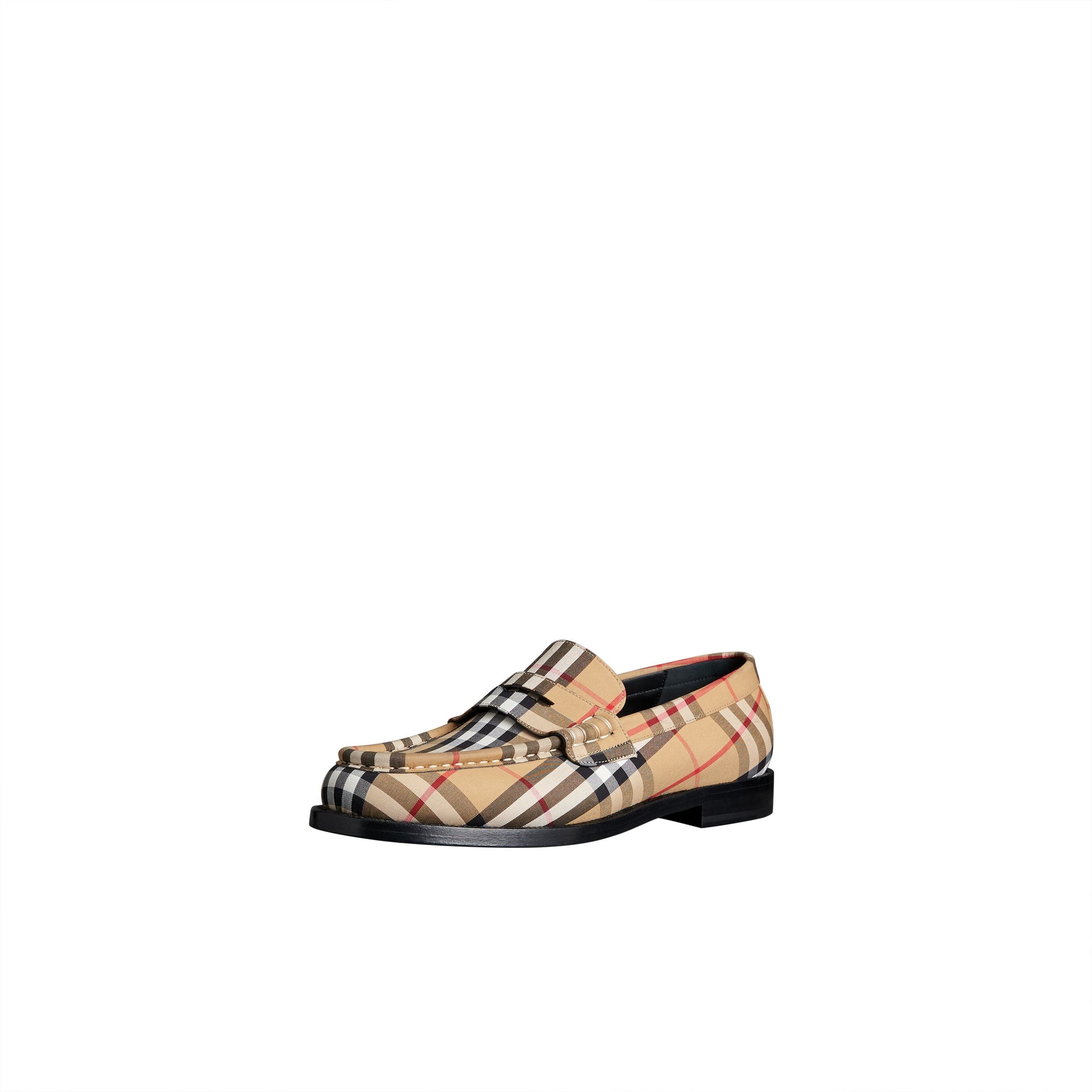 Mocassins en coton à motif Vintage check - Antique Yellow