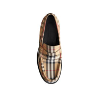 Mocassins en coton à motif Vintage check - Antique Yellow