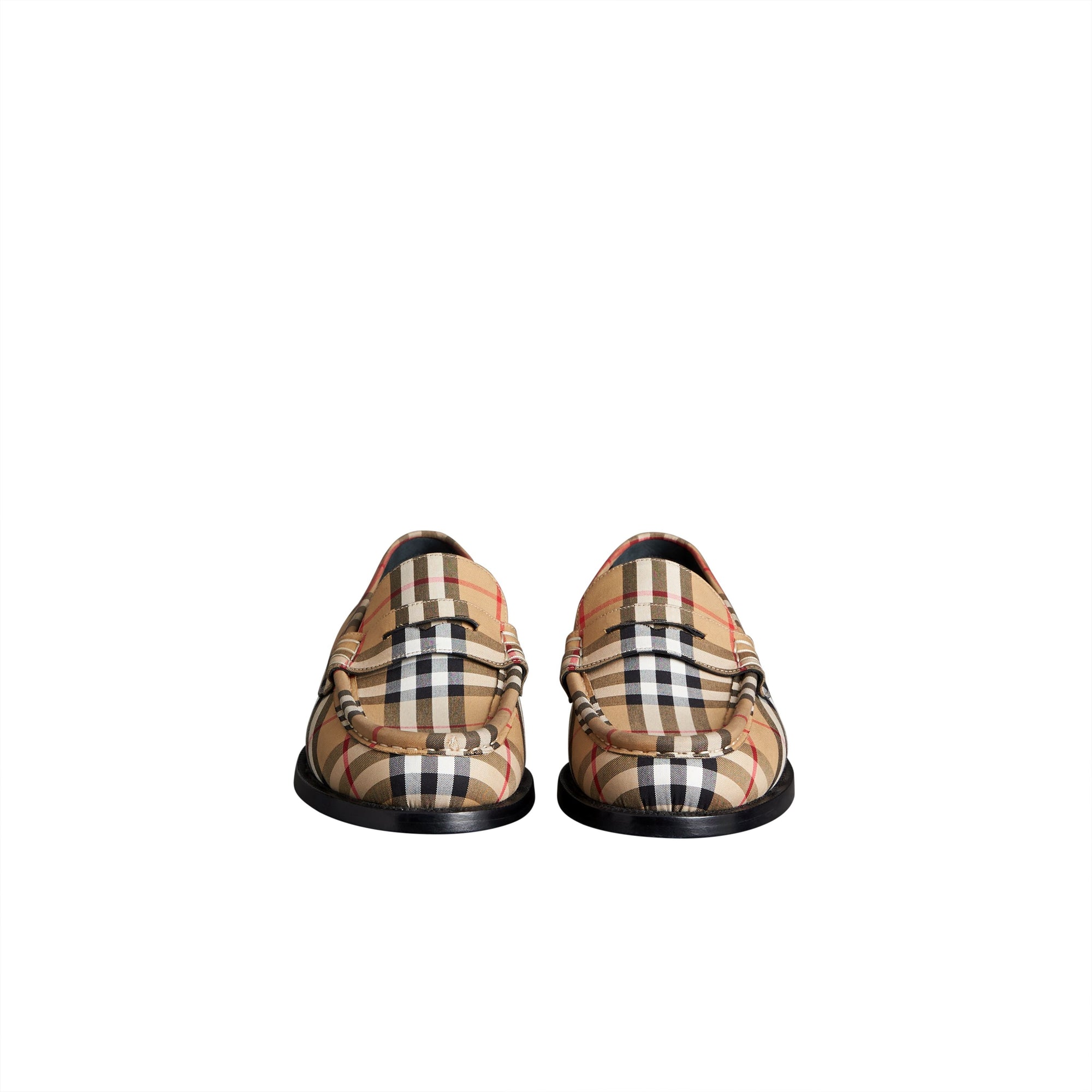Mocassins en coton à motif Vintage check - Antique Yellow