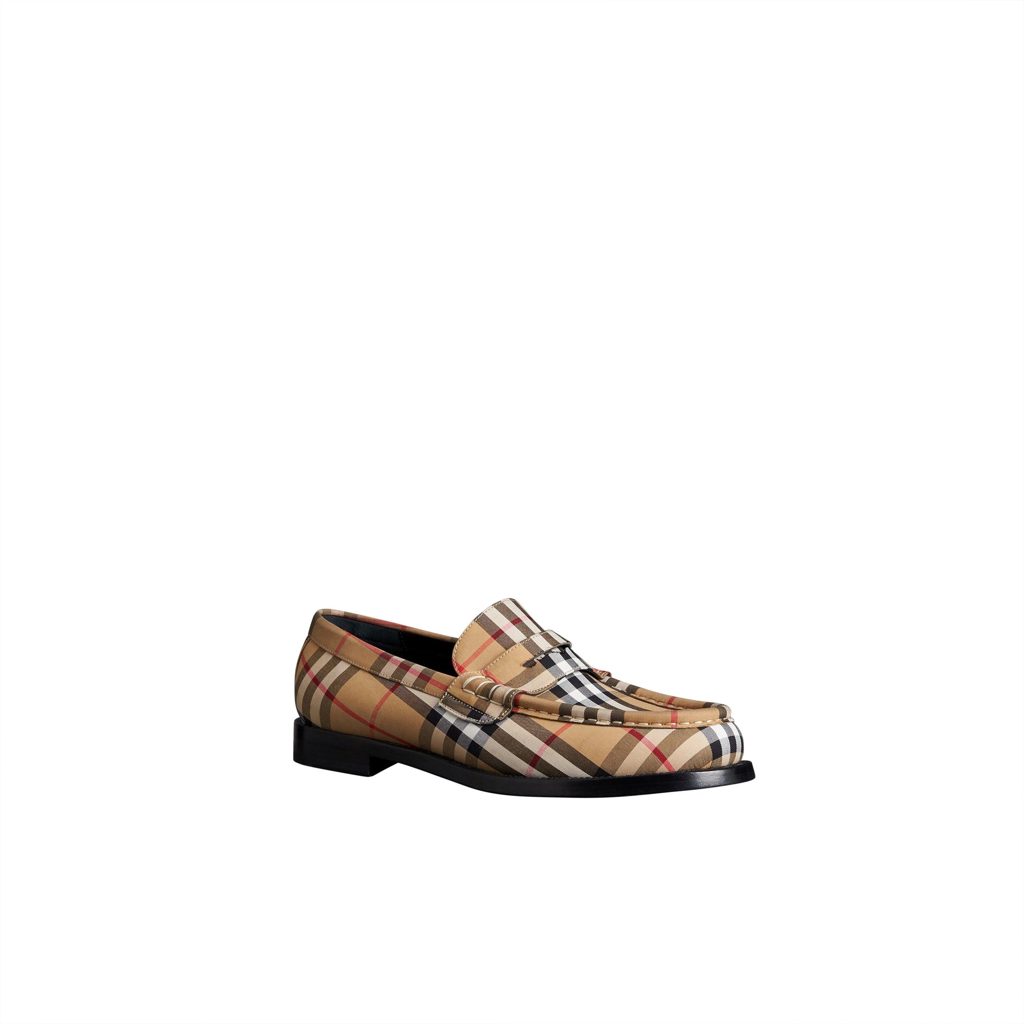Mocassins en coton à motif Vintage check - Antique Yellow
