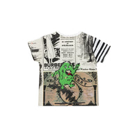 T-shirt en coton avec imprimé monstre - White