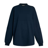 Haut oversize en coton avec logo imprimé - Navy
