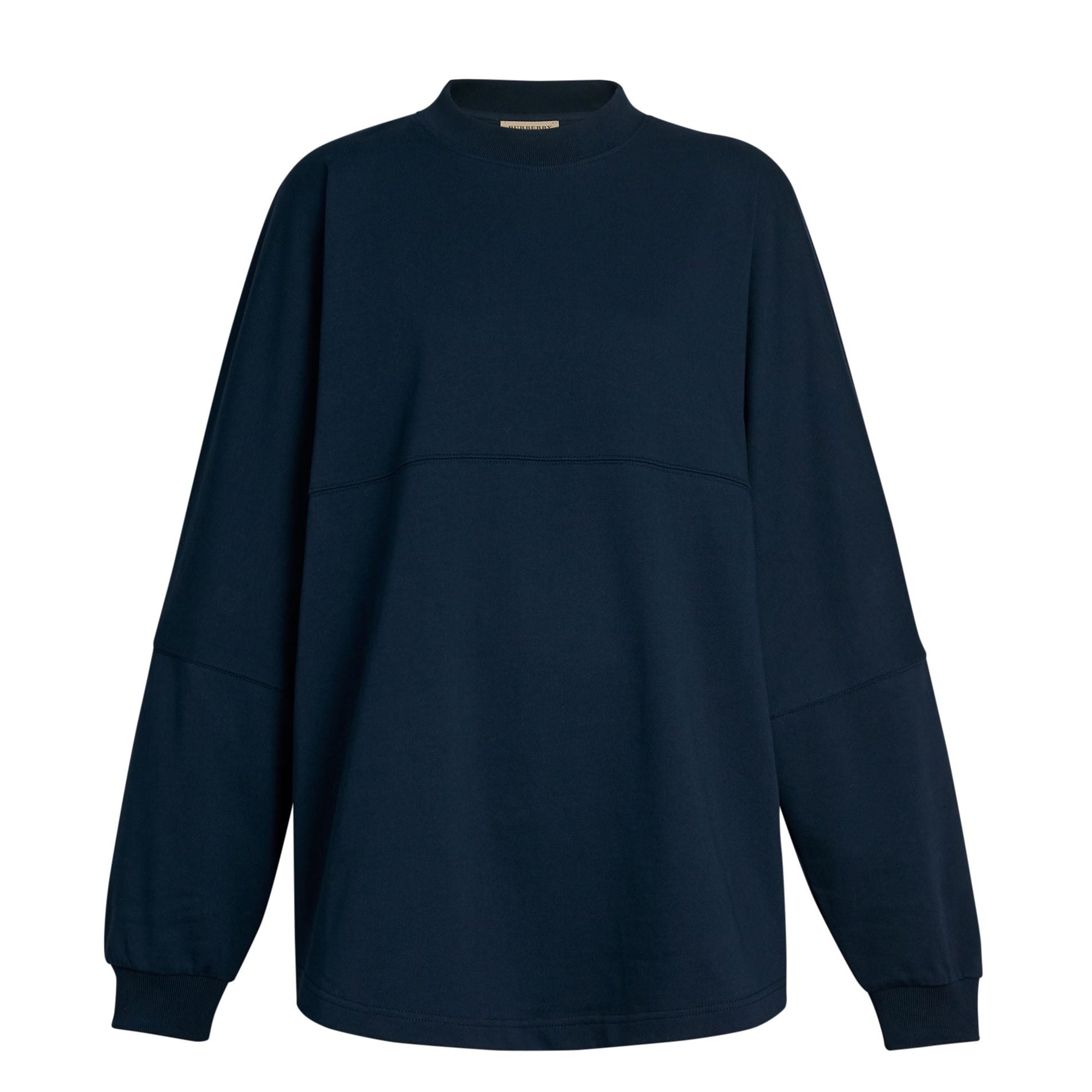 Haut oversize en coton avec logo imprimé - Navy