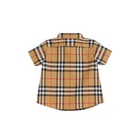 Chemise à manches courtes en coton à motif Vintage check - Antique Yellow