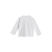T-shirt à manches longues en coton avec logo imprimé - White