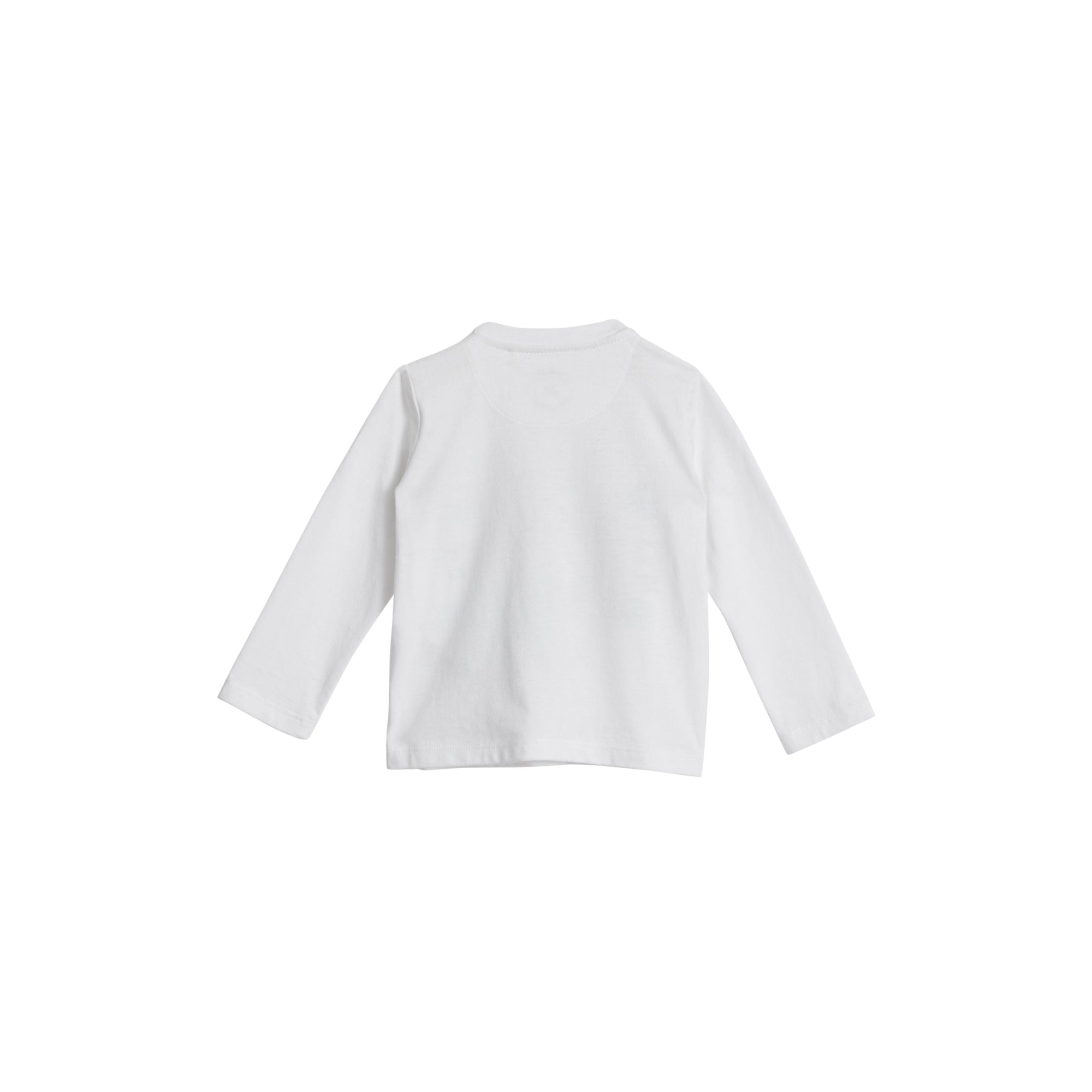 T-shirt à manches longues en coton avec logo imprimé - White