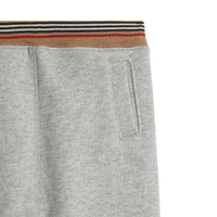 Pantalon de survêtement en jersey de coton à rayures iconiques - Grey Melange