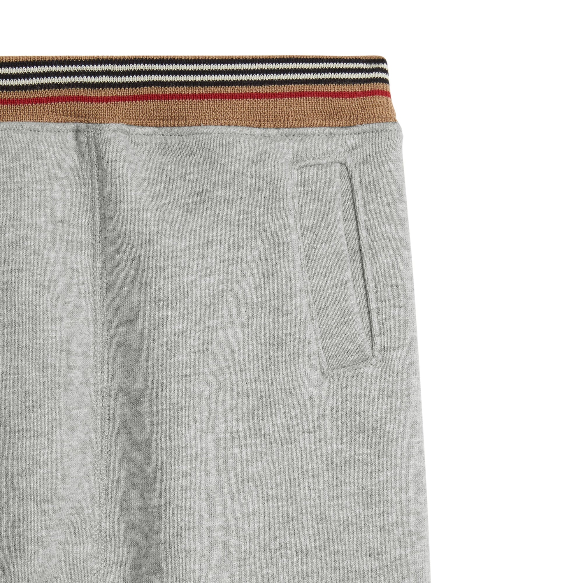 Pantalon de survêtement en jersey de coton à rayures iconiques - Grey Melange