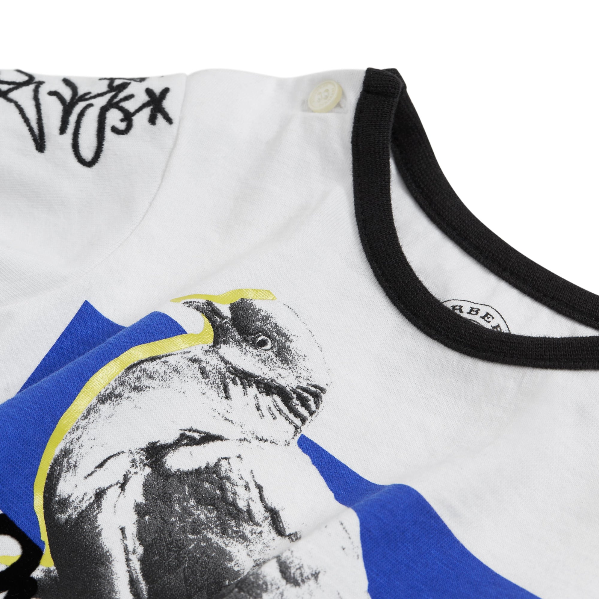 T-shirt en coton à imprimé pigeon - White